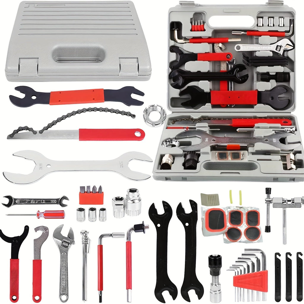 44pcs Bicycle Tool Kit for Mountain Bikes - Easy Maintenance and Repair with Durable Storage Box, Multifunctional Tool Set for Professional Home Bicycle Tools