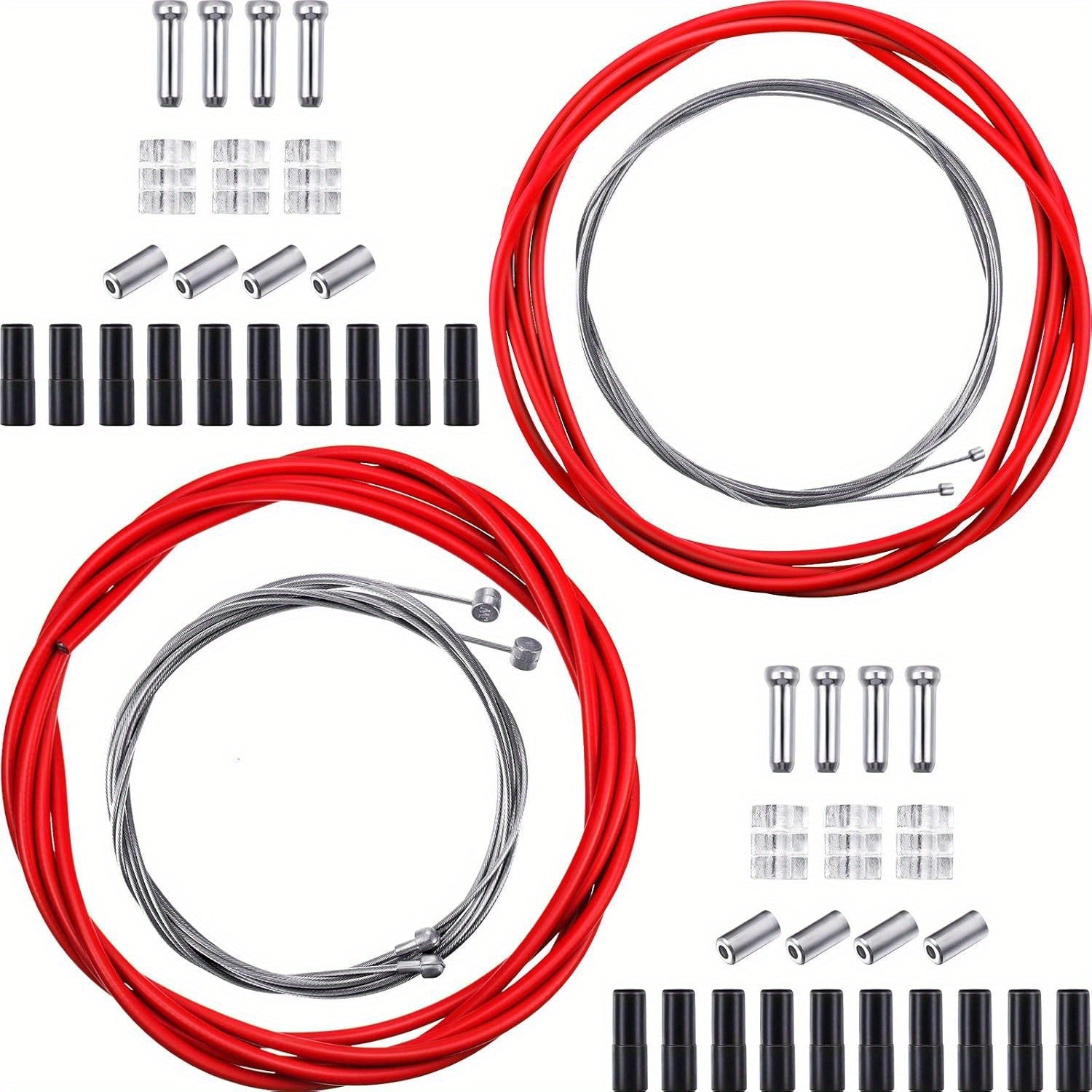 Universal Bike Kit Mountain Road Bike Universal Bicycle Transmission Line | Bicycle Shift Derailleur Cable and Brake Cable Kit for Repair