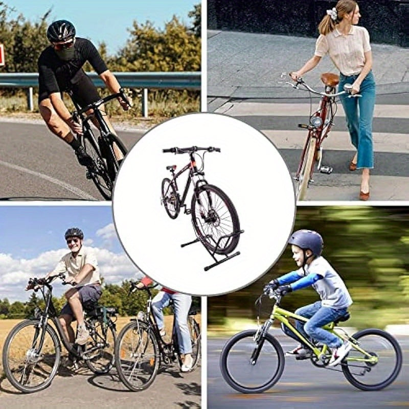 Heavy-Duty Adjustable Bike Stand Floor Bicycle Parking Stand - No-Drill Push-In Design, Fits 16\
