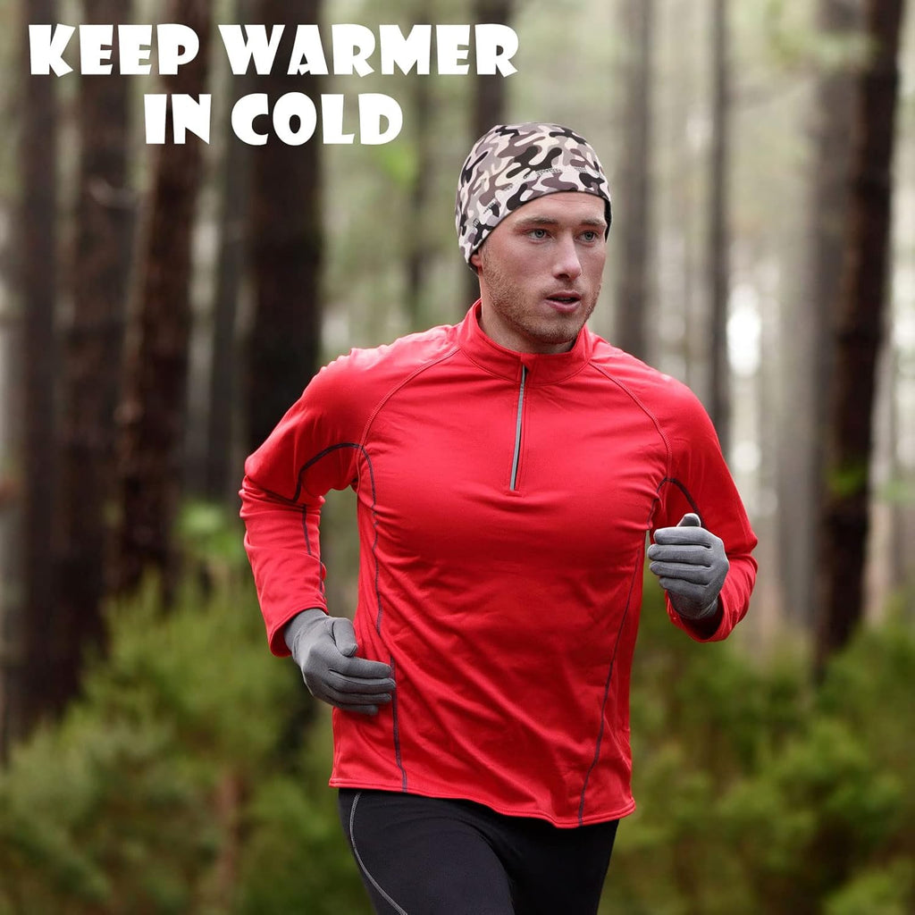 Haysandy 6 Pcs Cooling Skull Cap Motorcycle Helmet Liner Men Women Sweat Wicking Beanie Bicycle Running Cap Head Wrap