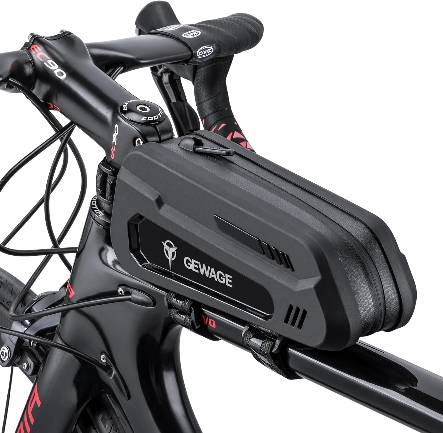 GEWAGE Bicycle Phone Mount Bag & Bicycle Tire Pump, Bike Multitool with Tyre Lever - Bike Tool Kits for Repair and Maintenance at Home or On The Road