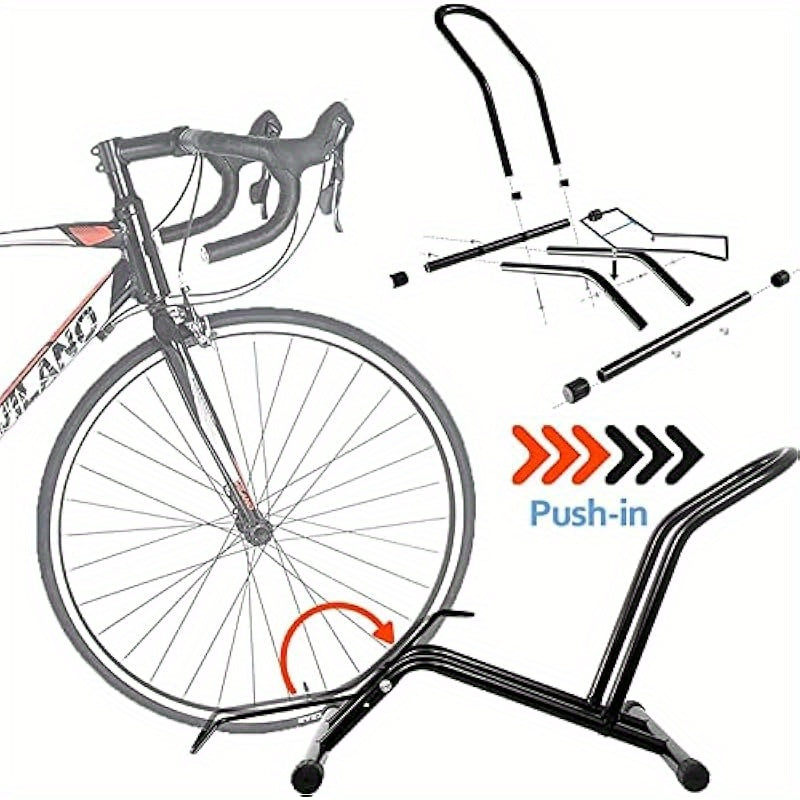 Heavy-Duty Adjustable Bike Stand Floor Bicycle Parking Stand - No-Drill Push-In Design, Fits 16\