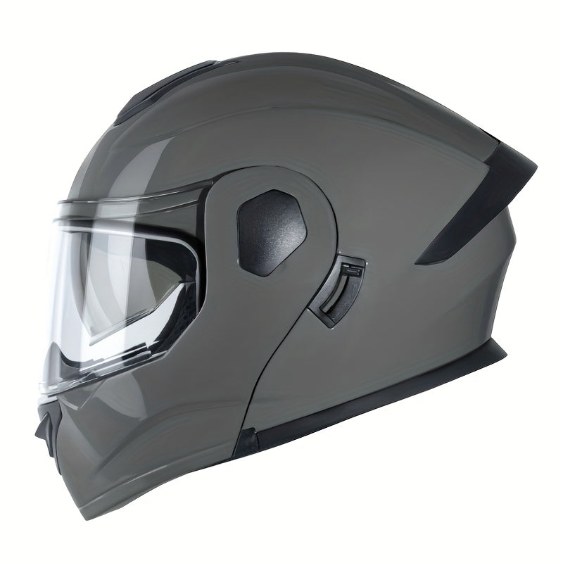 Men's Motorcycle Helmet - ABS Lightweight Full Face Shield with Integrated Visor, Ergonomic Design & Ventilation System for Riding Safety