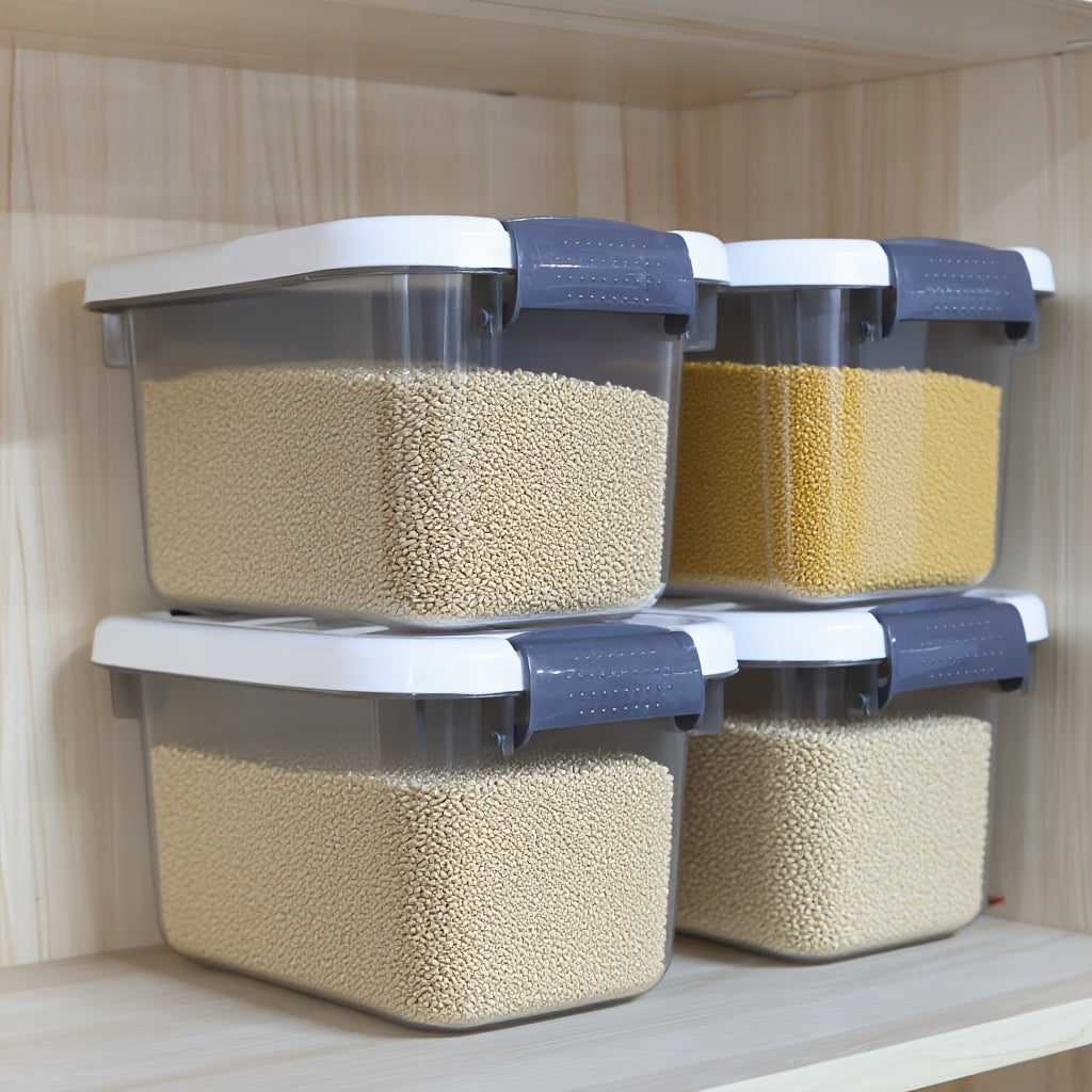 4pcs Large & Small Plastic Storage Boxes with Flip-Top Lids - Stackable Rectangular Organizers Suitable for Home,, Seasonal Storage (Under Bed, for halloween, Christmas), Under-Bed Storage