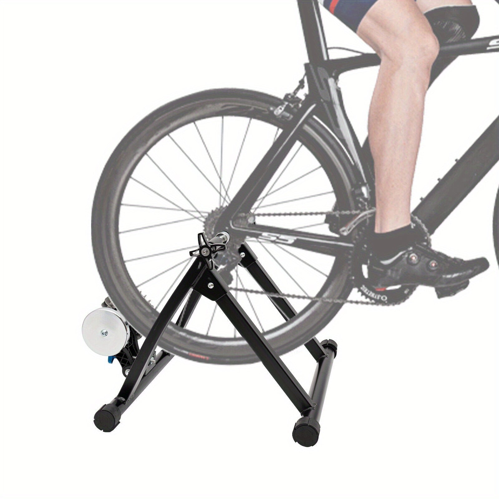 Roller Drive Magnetic Brake MTB Bike Trainer, Size 26.0-29.0inch, M-Type Frame Foldable for Ultra Compact Volume, Easy to Store and Carry