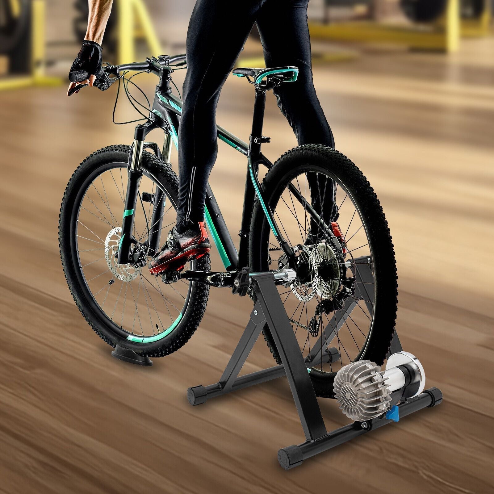 Black Mountain Bike for All 8 Scenes and 7 Festivals - Magnetic Disc Design, Foldable M-Frame Frame, 26-inch Wheel Diameter, 25.98-29.13inch Size, Lightweight and Durable, Suitable for Commuting, Cycling, and Racing