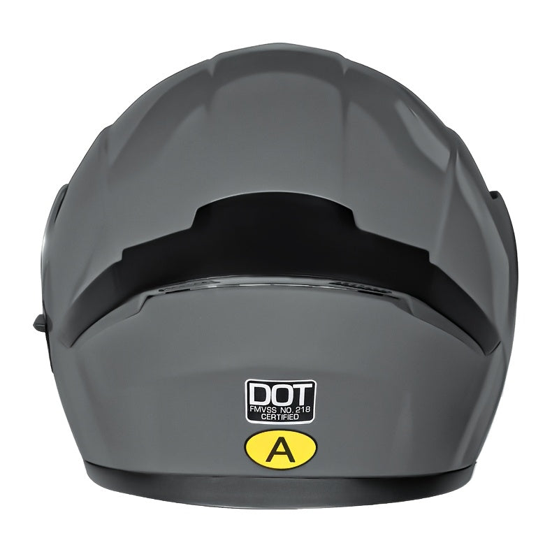 Men's Motorcycle Helmet - ABS Lightweight Full Face Shield with Integrated Visor, Ergonomic Design & Ventilation System for Riding Safety