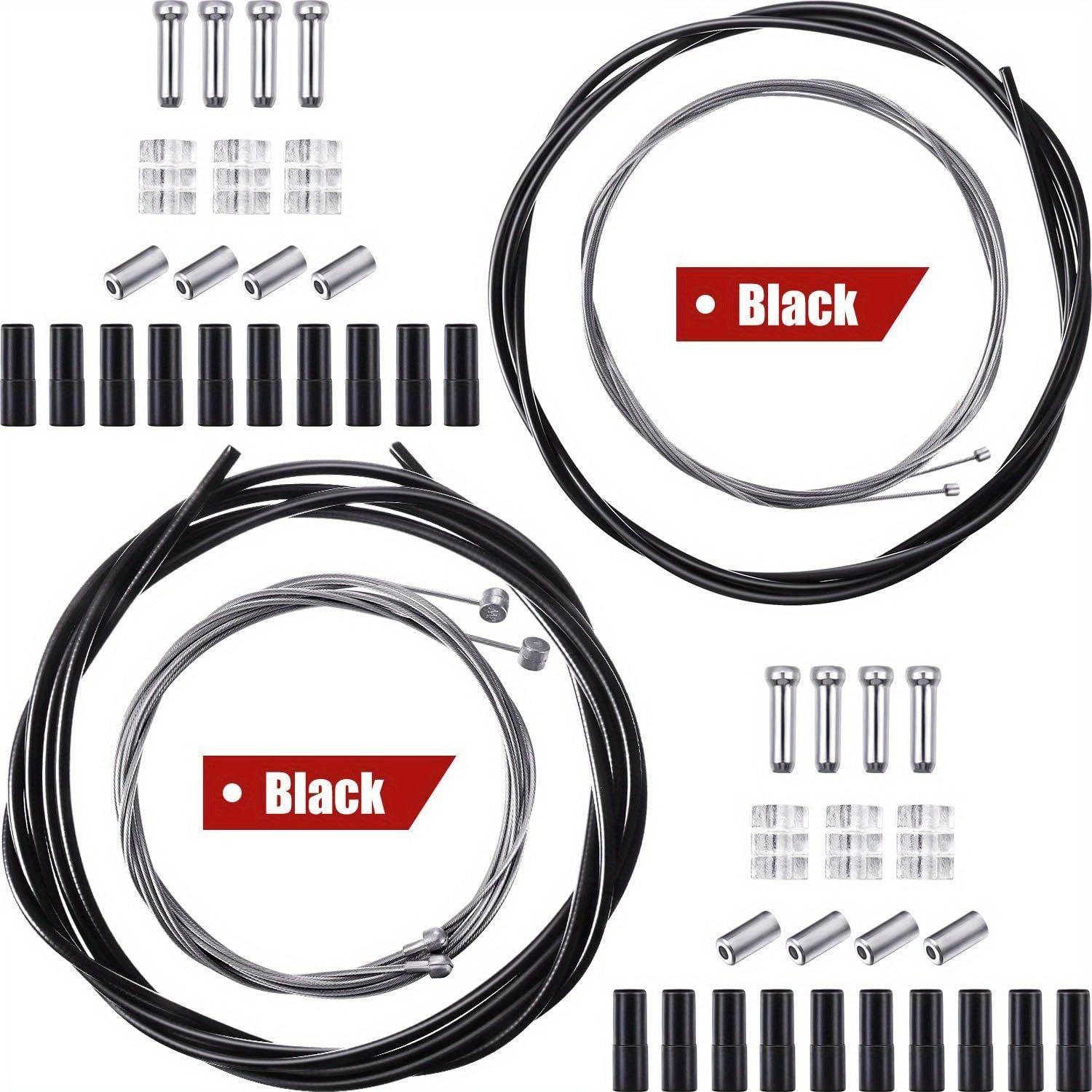 Universal Bike Kit Mountain Road Bike Universal Bicycle Transmission Line | Bicycle Shift Derailleur Cable and Brake Cable Kit for Repair
